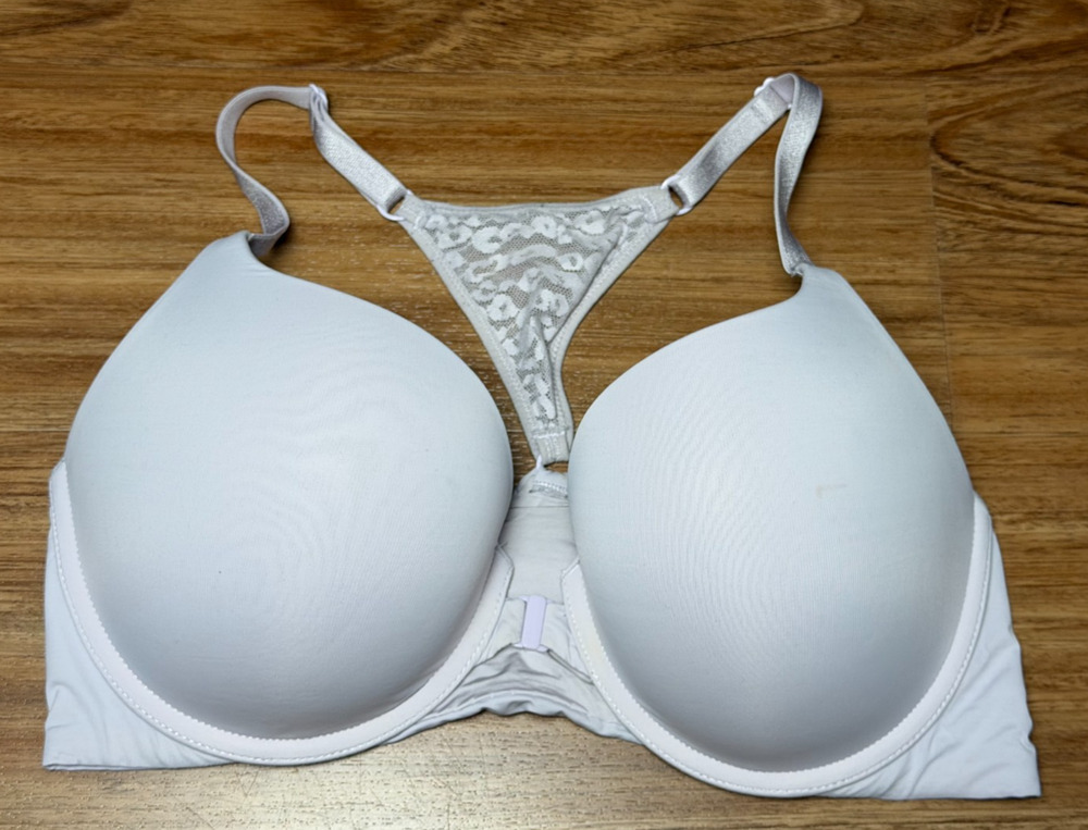 Victoria Secret T-Shirt PushUp Full Coverage Racerback Bra Lilac 36D - READ